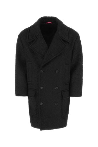 Black Wool Blend Coat - Valentino Garavani - Modalova
