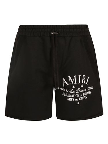 Elastic Drawstring Waist Logo Shorts - AMIRI - Modalova