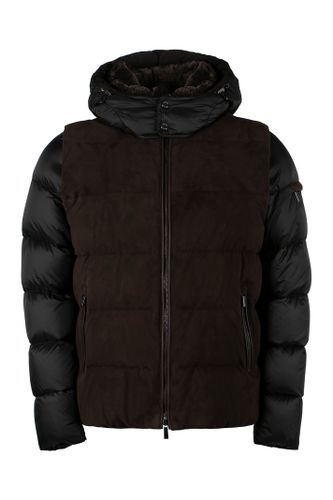 Casciano Nylon And Leather Padded Jacket - Moorer - Modalova