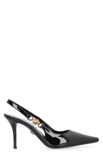 Patent Leather Slingback Pumps - Versace - Modalova