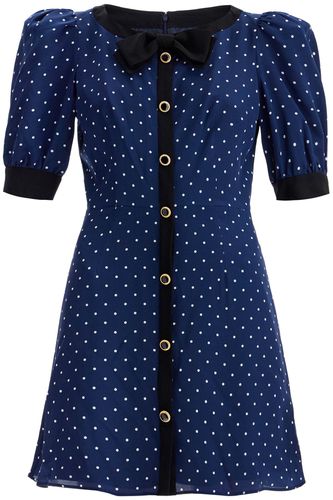 Silk Polka Dot Mini Dress - Alessandra Rich - Modalova