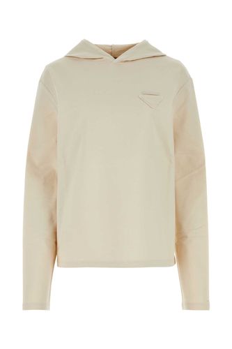 Sand Stretch Cotton Oversize Sweatshirt - Prada - Modalova