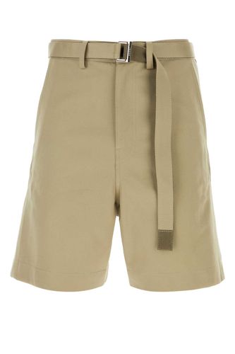 Cappuccino Cotton Bermuda Shorts - Sacai - Modalova