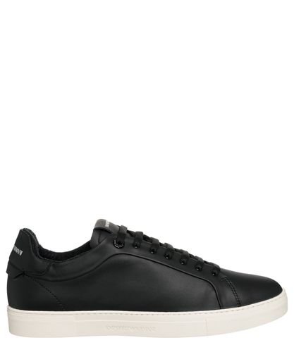 Emporio Armani Leather Sneakers - Emporio Armani - Modalova