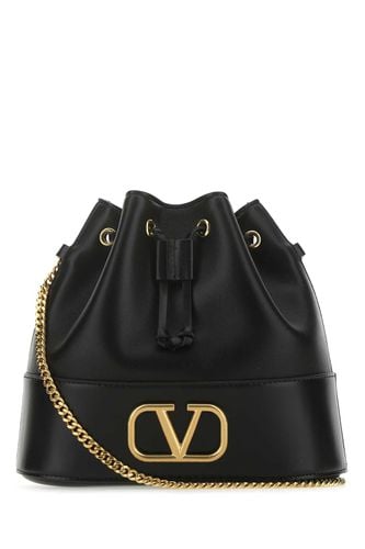 Black Leather Bucket Bag - Valentino Garavani - Modalova