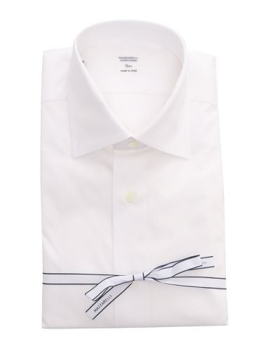 Cotton Slim Fit Shirt - Mazzarelli - Modalova