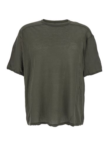Brad Crewneck T-shirt With Rear Stitching In Cotton Man - Rick Owens - Modalova