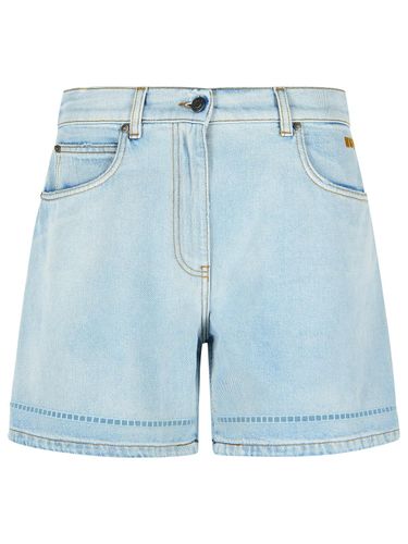 MSGM Light Blue Denim Shorts - MSGM - Modalova