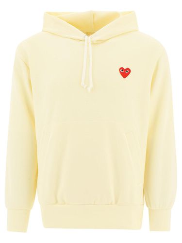 Heart Appliqué Drawstring Hoodie - Comme des Garçons Play - Modalova