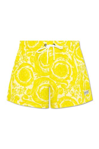 Barocco-printed Drawstring Swim Shorts - Versace - Modalova