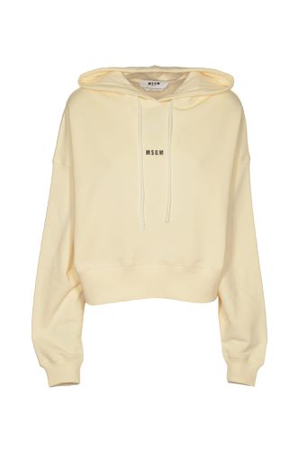 MSGM Logo Chest Hoodie - MSGM - Modalova