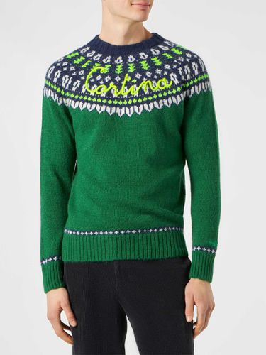 Man Brushed Sweater With Icelandic Jacquard - MC2 Saint Barth - Modalova