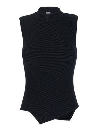 Asymmetric Top In Ribbed Knit Woman - Totême - Modalova