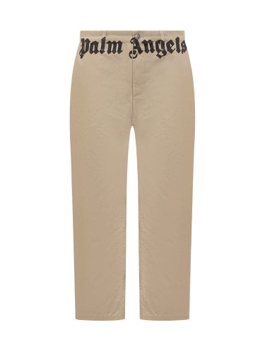 Chino Pants With Logo Branding - Palm Angels - Modalova