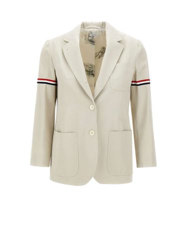 Thom Browne White Cotton Jacket - Thom Browne - Modalova