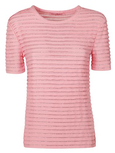 Stripe Pattern Studded T-shirt - Ermanno Scervino - Modalova