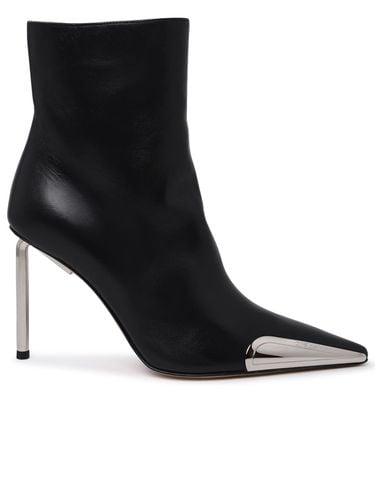 Silver Allen Frame Leather Ankle Boots - Off-White - Modalova