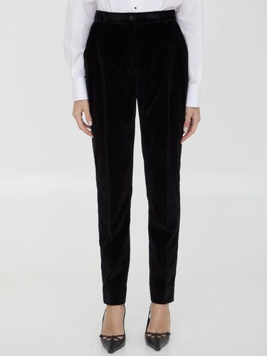 Tailored Velvet Tuxedo Pants - Dolce & Gabbana - Modalova