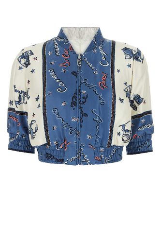 Fendi Printed Satin Bomber Jacket - Fendi - Modalova