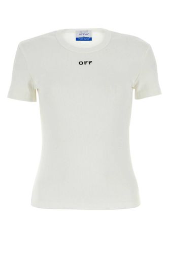 White Stretch Cotton T-shirt - Off-White - Modalova