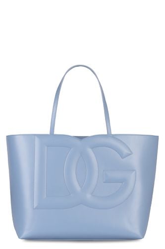 Dg Logo Leather Tote Bag - Dolce & Gabbana - Modalova