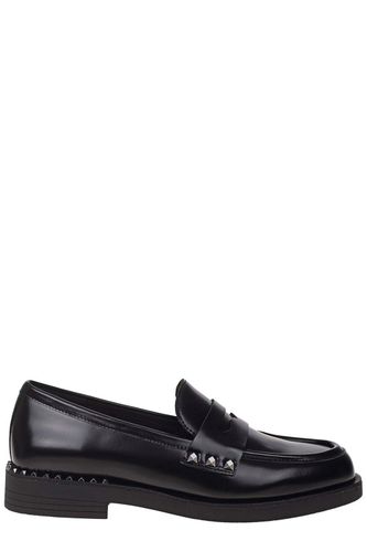 Whisper Studded Round Toe Loafers - Ash - Modalova