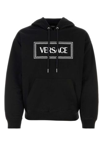 Versace Black Cotton Sweatshirt - Versace - Modalova