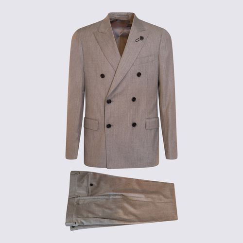 Lardini Beige Wool Suit - Lardini - Modalova