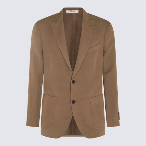 Brown Cotton-linen Blend Blazer - Boglioli - Modalova