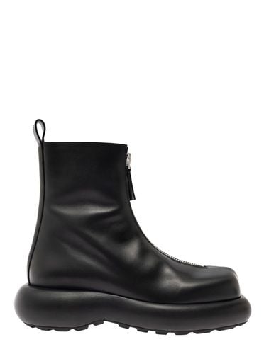 Strong Form Semi-shiny Calf Leather Trunk Ankle Boot - Jil Sander - Modalova