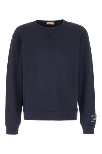 Navy Blue Cotton Sweatshirt - Valentino Garavani - Modalova