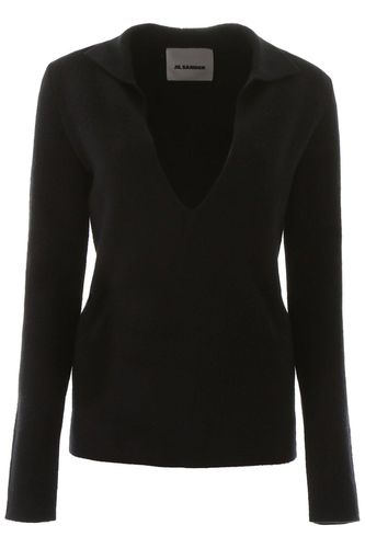 Jil Sander V-neck Knitted Jumper - Jil Sander - Modalova