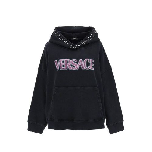 Versace Cotton Logo Sweatshirt - Versace - Modalova