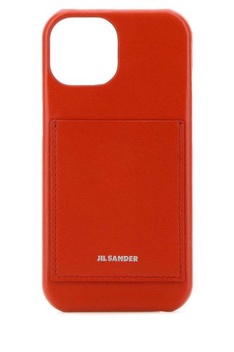 Red Leather Iphone 15 Cover - Jil Sander - Modalova