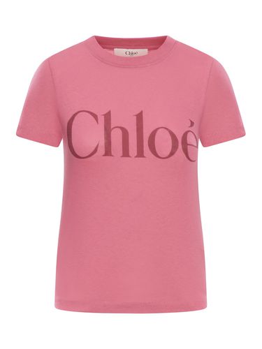 Baby Fit T-shirt With Logo In Cotton Jersey - Chloé - Modalova