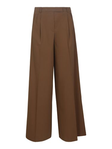 Straight Leg Plain Trousers - Maison Flaneur - Modalova