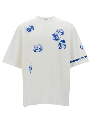 Rose-printed Crewneck T-shirt - Burberry - Modalova