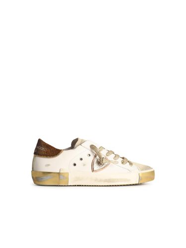 Prsx White Leather Sneakers - Philippe Model - Modalova