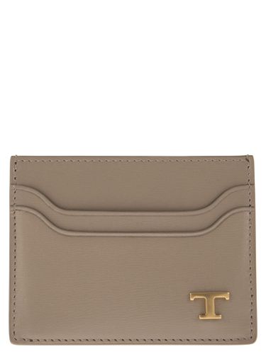 Tod's Leather Card Holder With Logo - Tod's - Modalova