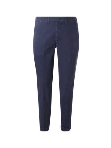 Navy Capri Cotton Trousers Pants - Fay - Modalova