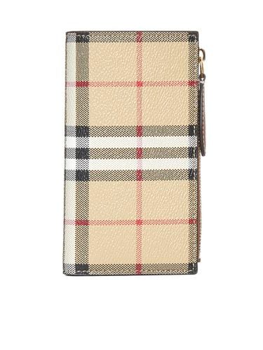 Check Pattern Zip-up Wallet - Burberry - Modalova