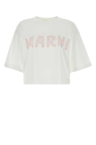 Marni White Cotton T-shirt - Marni - Modalova
