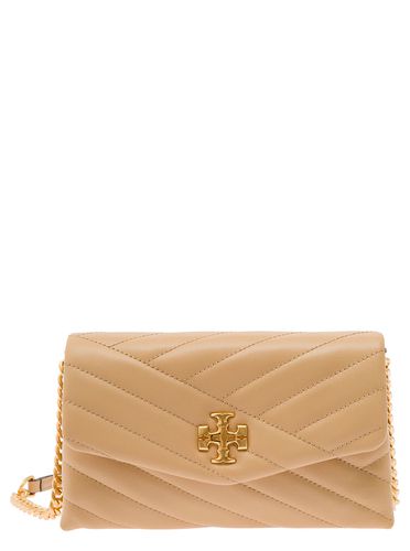 Portafoglio kira Con Catena In Pelle Trapuntata Chevron Matelassé Donna - Tory Burch - Modalova