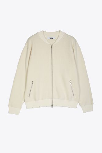 Bomber In Maglia Off white wool blend bomber jacket - Mauro Grifoni - Modalova