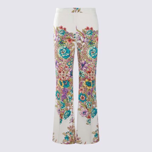 White Multicolour Cotton Blend Trousers - Etro - Modalova