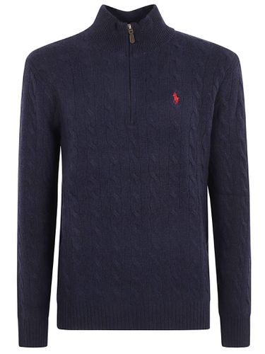 High-neck Zip Placket Logo Embroidery Sweater - Ralph Lauren - Modalova