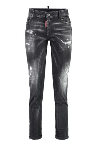 Twiggy Stretch Cotton Cropped Jeans - Dsquared2 - Modalova