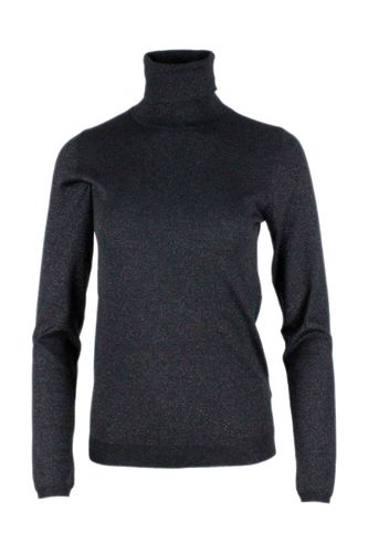 Turtleneck Sweater In Cashmere And Silk With Lurex - Brunello Cucinelli - Modalova