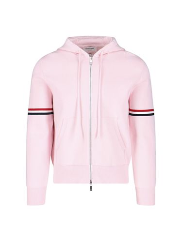 Tricolor Detail Zip Hoodie - Thom Browne - Modalova