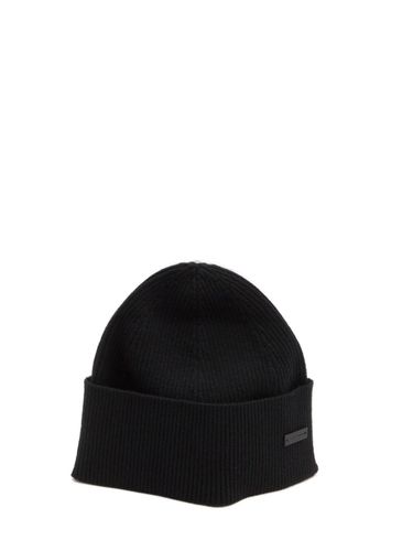 Saint Laurent Logo Patch Beanie - Saint Laurent - Modalova